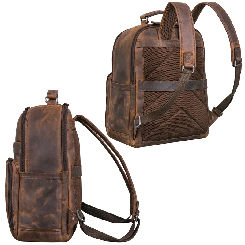 "Pasadena" Laptop Rucksack Leder 14 Zoll