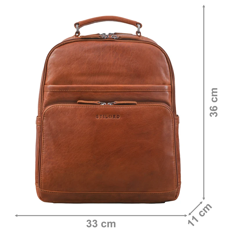 "Pasadena" Laptop Rucksack Leder 14 Zoll