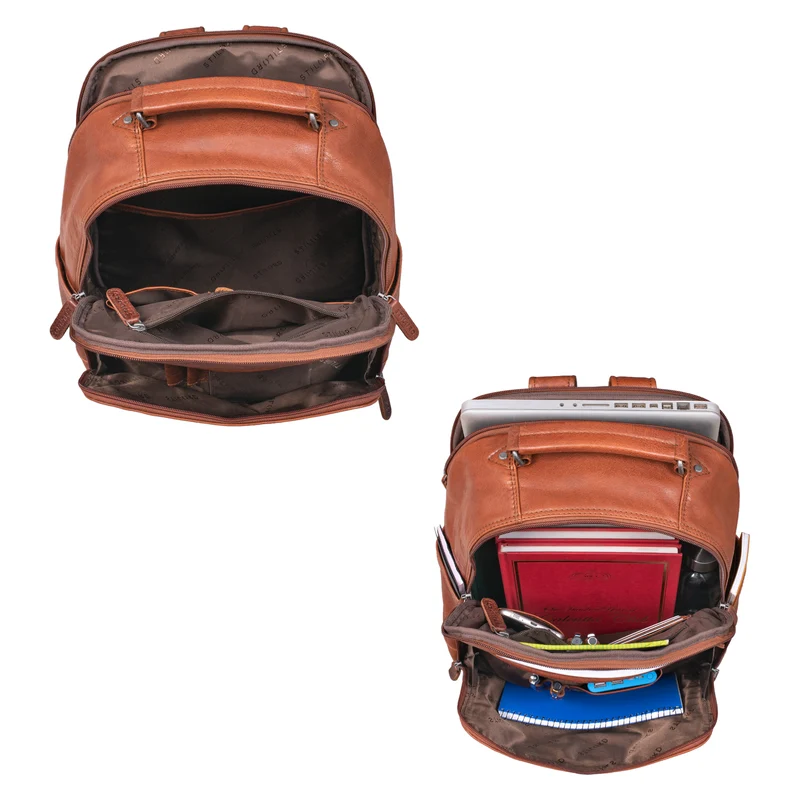 "Pasadena" Laptop Rucksack Leder 14 Zoll