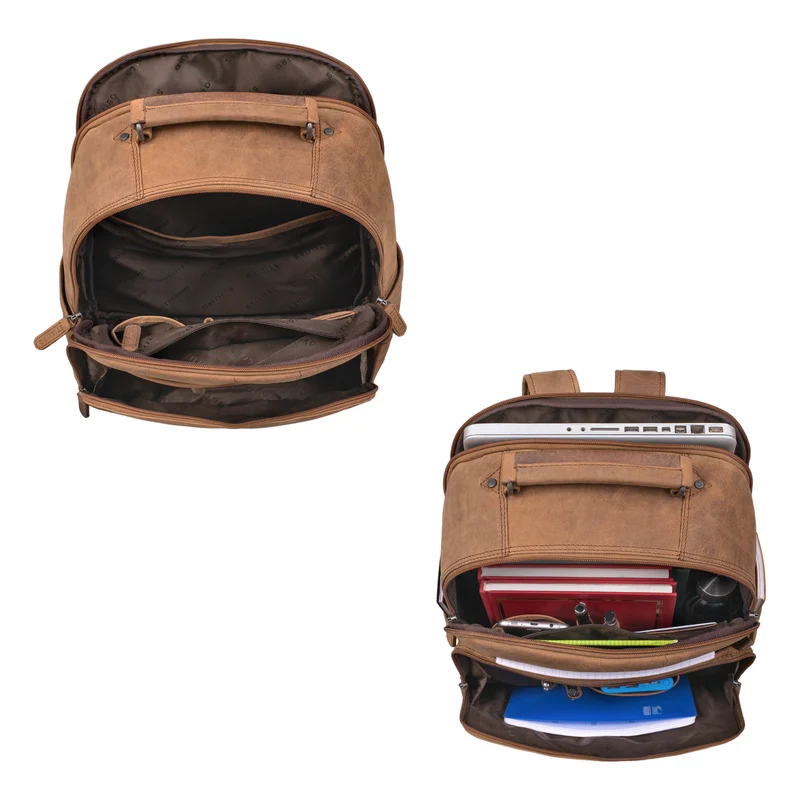 "Pasadena" Laptop Rucksack Leder 14 Zoll