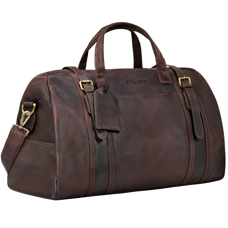 "Vega" Vintage Echtleder Reisetasche 34 L für Damen und Herren