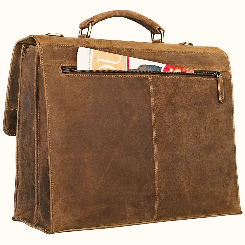 "Detroit" Aktentasche Herren Leder Groß Vintage für 16 Zoll Laptop