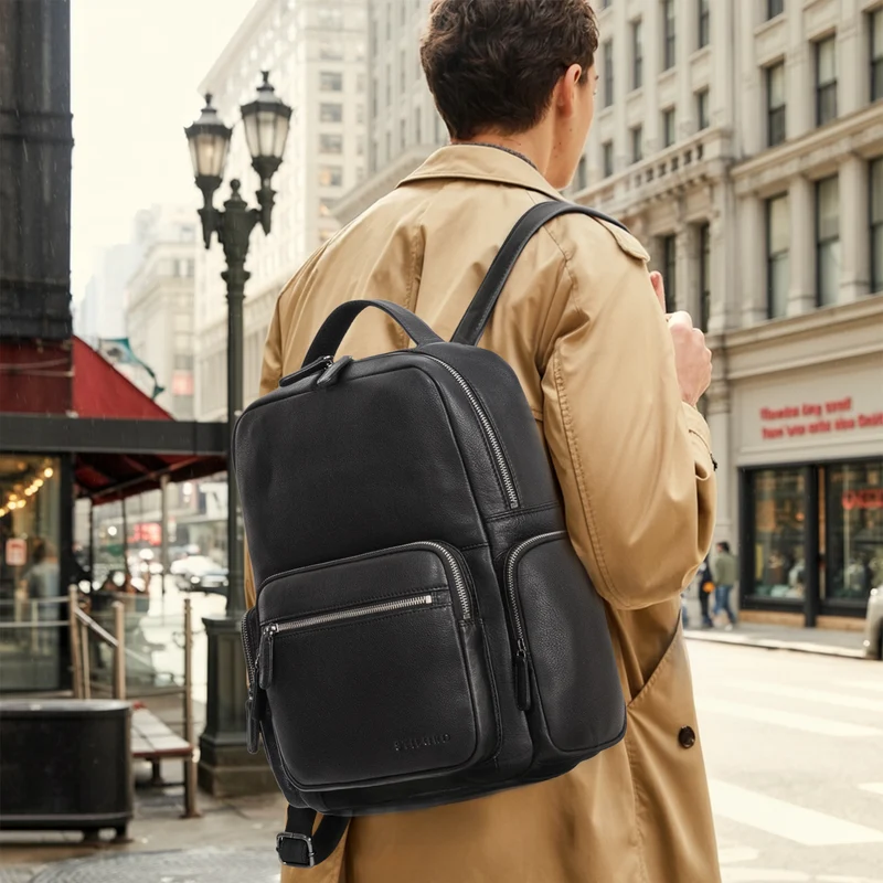 "Polino" Business Rucksack Herren Leder 15,6 Zoll