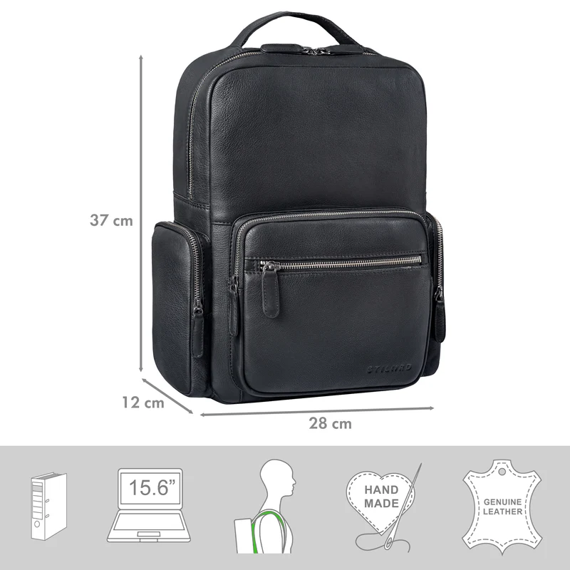 "Polino" Business Rucksack Herren Leder 15,6 Zoll
