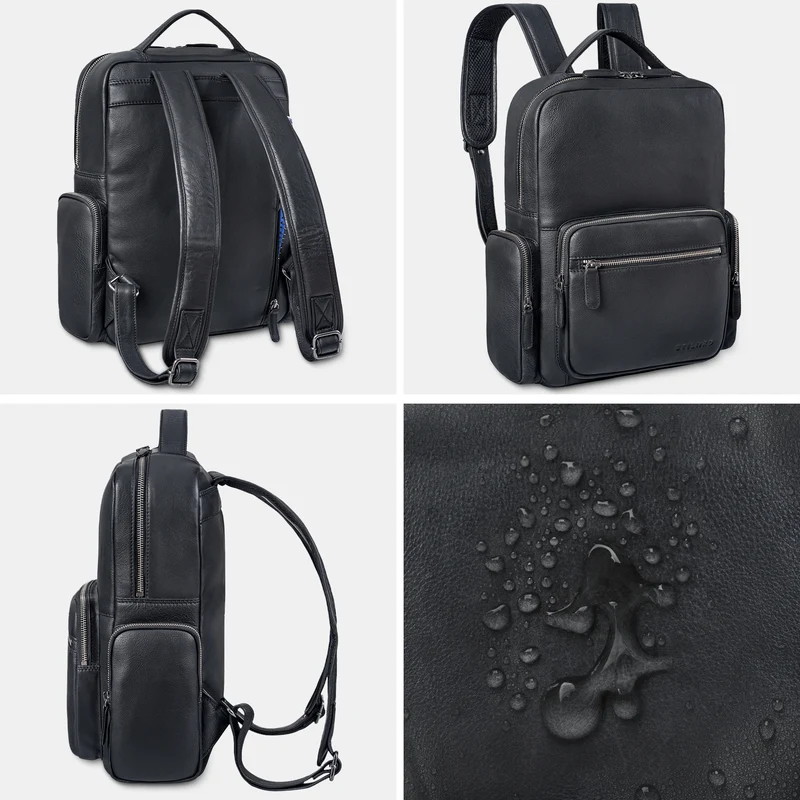 "Polino" Business Rucksack Herren Leder 15,6 Zoll