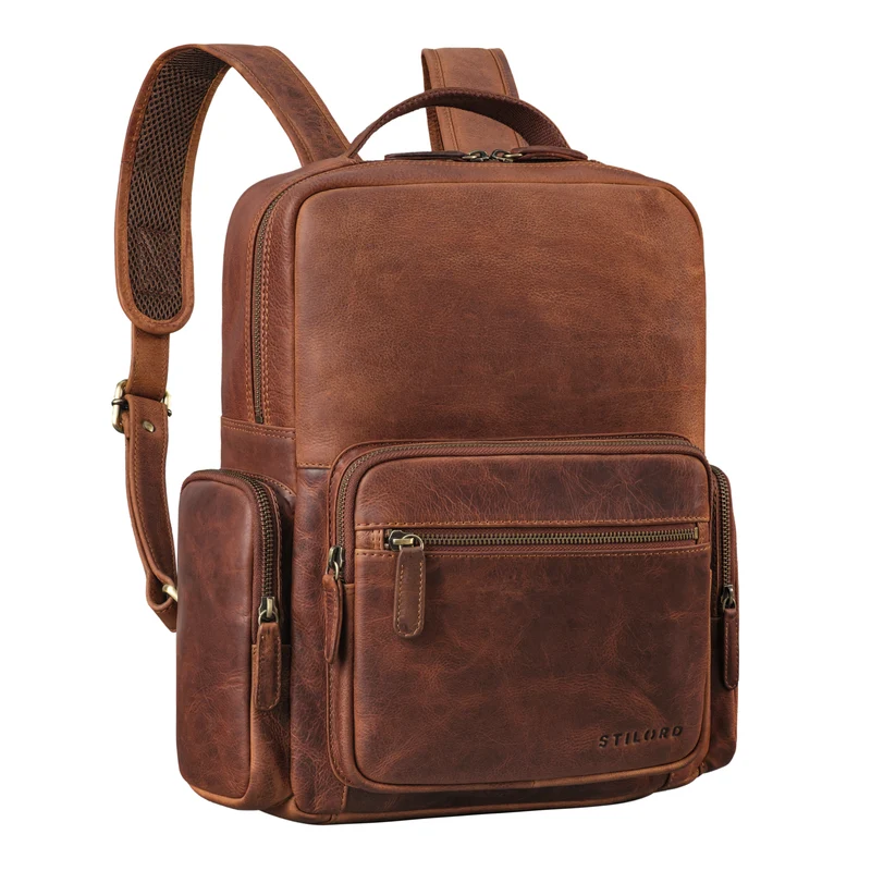 "Polino" Business Rucksack Herren Leder 15,6 Zoll