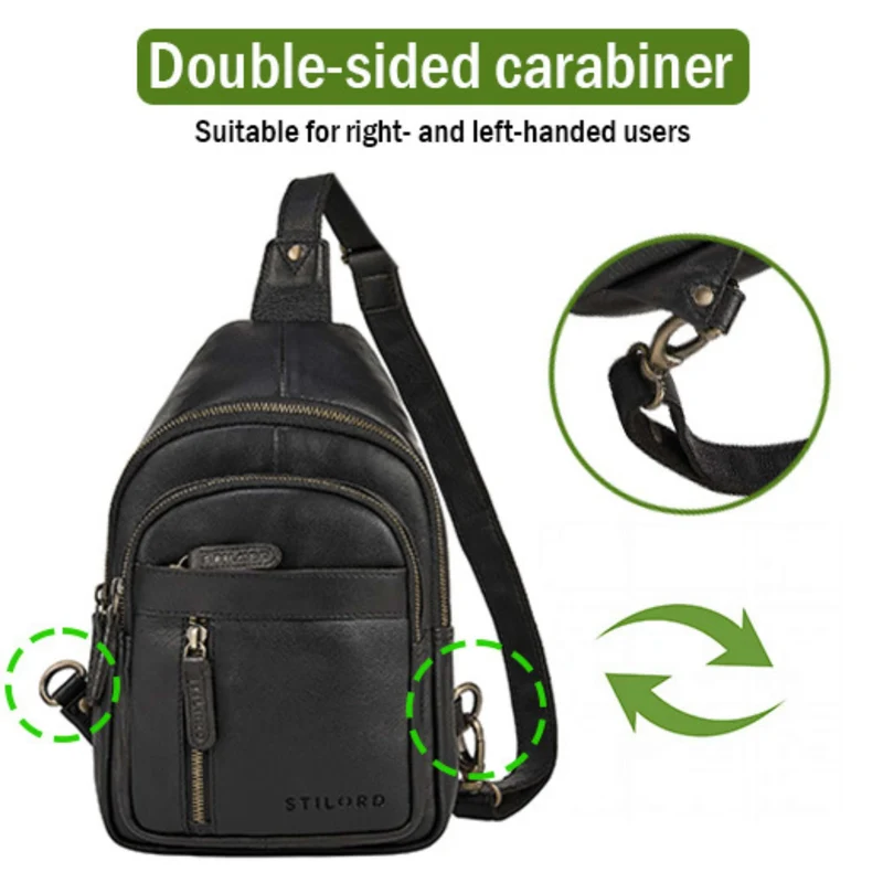 "Montego" 2-in-1 Sling Bag aus Echtleder für Herren