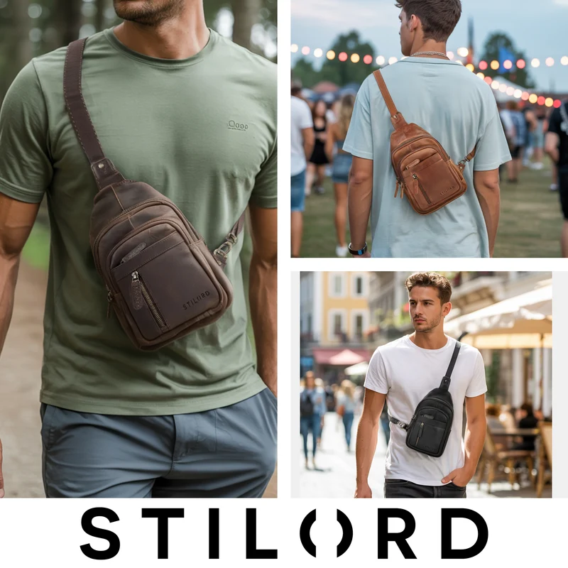 "Montego" 2-in-1 Sling Bag aus Echtleder für Herren