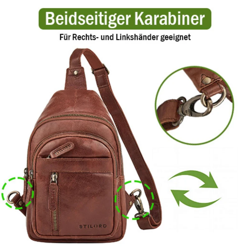 "Montego" 2-in-1 Sling Bag aus Echtleder für Herren