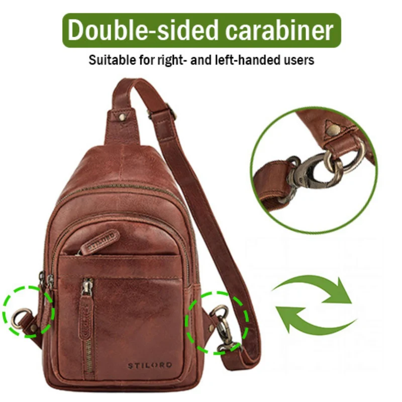 "Montego" 2-in-1 Sling Bag aus Echtleder für Herren