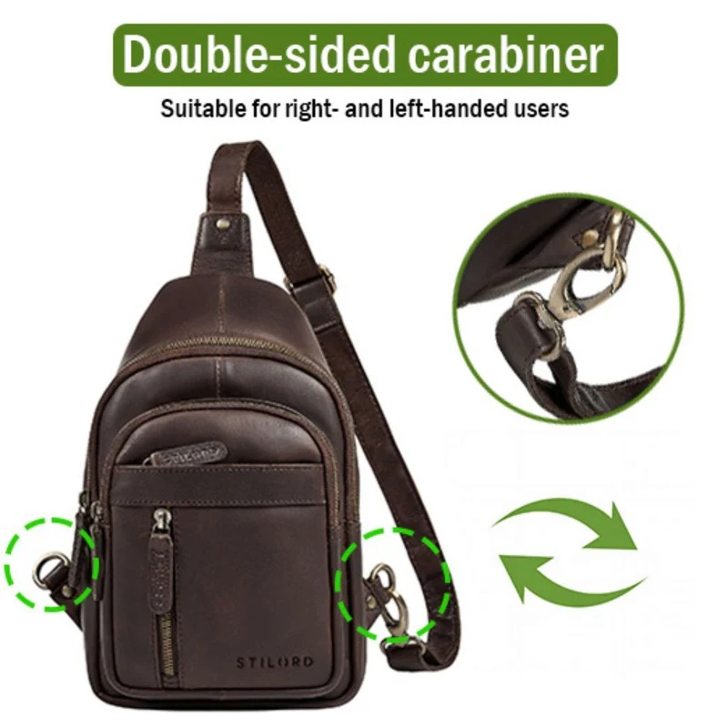 "Montego" 2-in-1 Sling Bag aus Echtleder für Herren