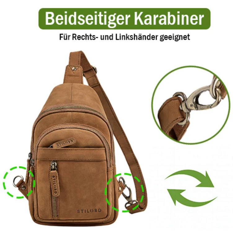 "Montego" 2-in-1 Sling Bag aus Echtleder für Herren