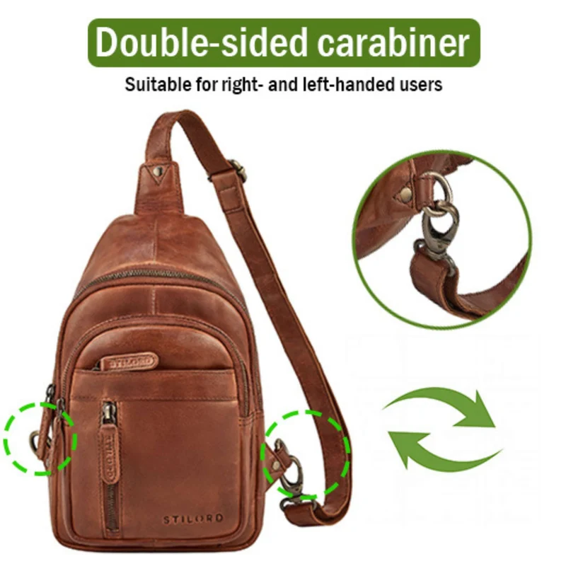"Montego" 2-in-1 Sling Bag aus Echtleder für Herren