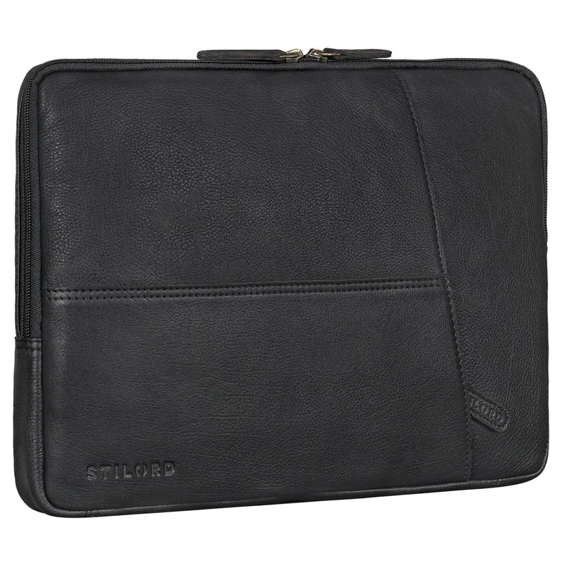 "Cannes" Vintage Laptophülle 15 15.6 16" Leder Herren Laptop-Tasche