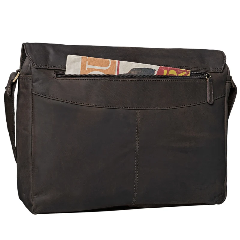 "Como" Vintage Umhängetasche Herren Leder 15,6 Zoll