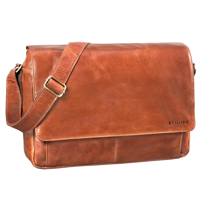 "Como" Vintage Umhängetasche Herren Leder 15,6 Zoll