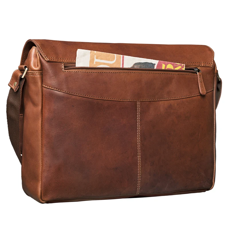"Como" Vintage Umhängetasche Herren Leder 15,6 Zoll