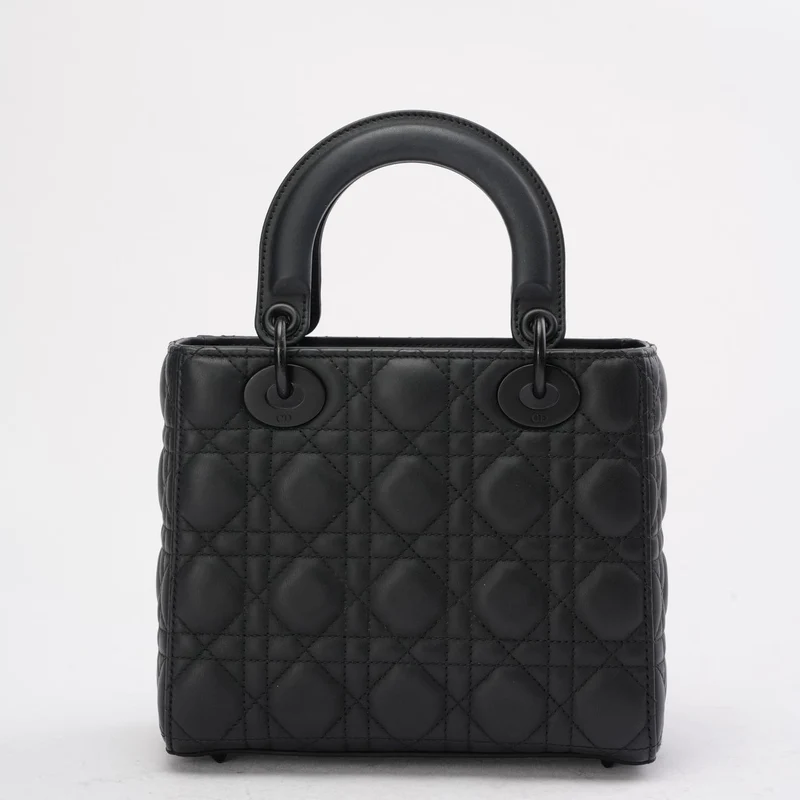 Christian Dior Mattschwarze kleine Lady Dior Tasche 2023