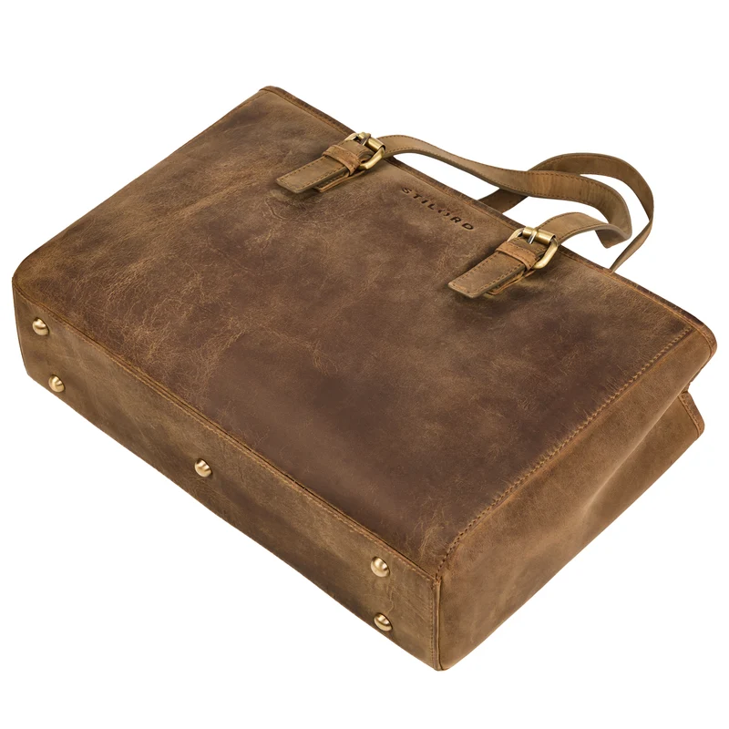 "Gaby" Echt-Leder Shopper Tasche Damen Groß mit vielen Fächern