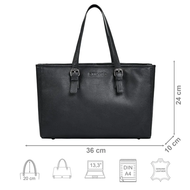 "Gaby" Echt-Leder Shopper Tasche Damen Groß mit vielen Fächern