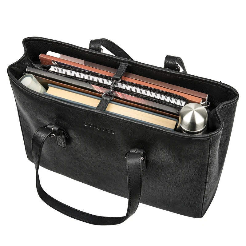 "Gaby" Echt-Leder Shopper Tasche Damen Groß mit vielen Fächern