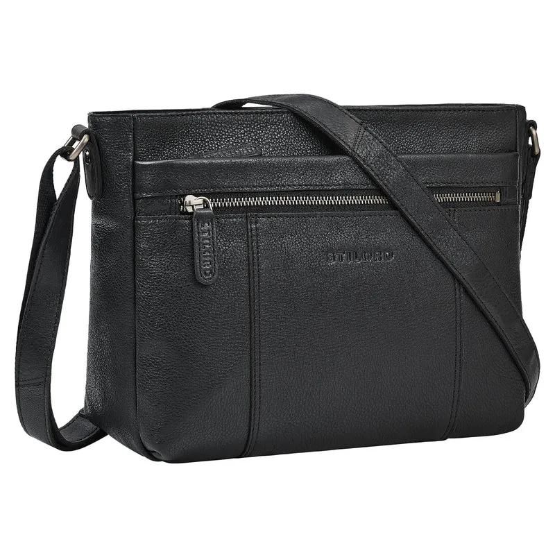 "Bianca" Mittelgroße Damen Ledertasche mit Reißverschluss