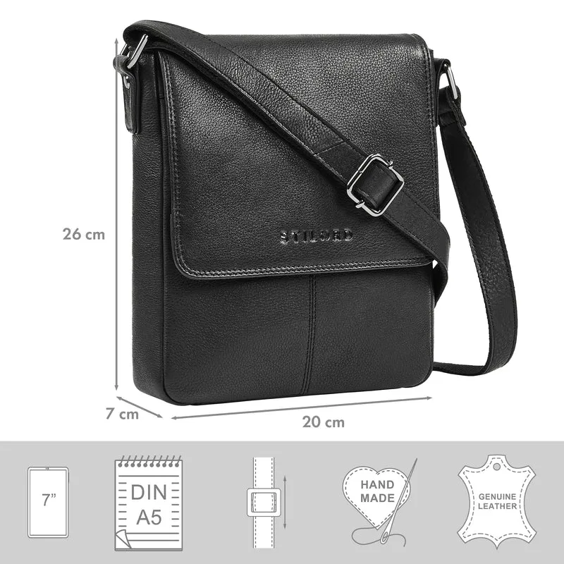 "Bari" Vintage Umhängetasche Leder Herren für 8 Zoll Tablet DIN A5