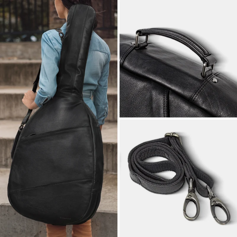 "Elvis" Premium Leder Gitarrentasche für 4/4 Gitarren 39", 40" und 41"