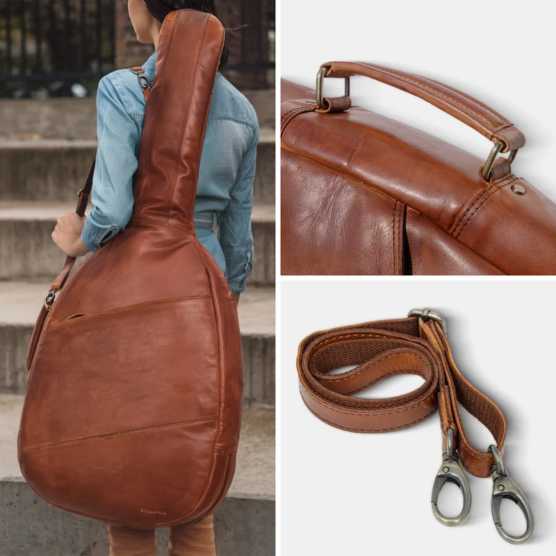 "Elvis" Premium Leder Gitarrentasche für 4/4 Gitarren 39", 40" und 41"