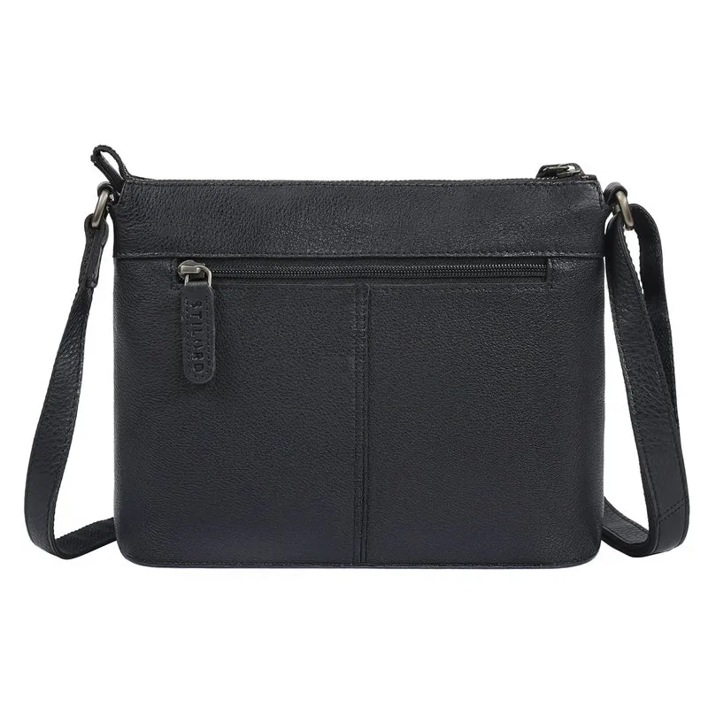 "Odelia" Schicke Kleine Echt Ledertasche mit Gurt für Damen