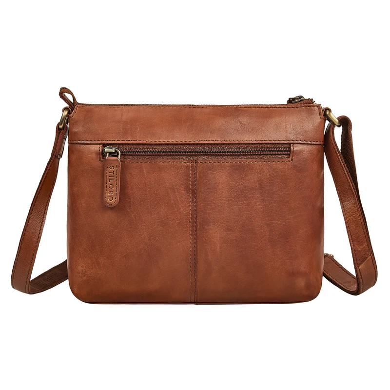 "Odelia" Schicke Kleine Echt Ledertasche mit Gurt für Damen