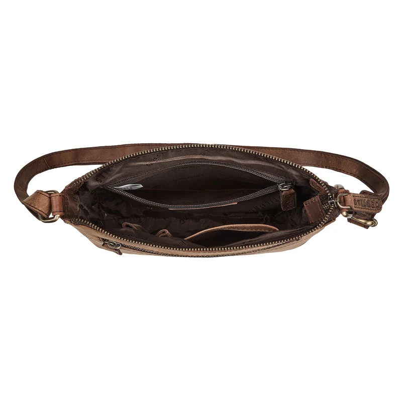 "Odelia" Schicke Kleine Echt Ledertasche mit Gurt für Damen