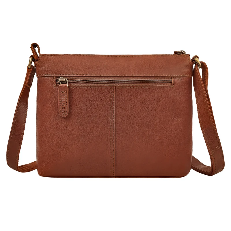 "Odelia" Schicke Kleine Echt Ledertasche mit Gurt für Damen