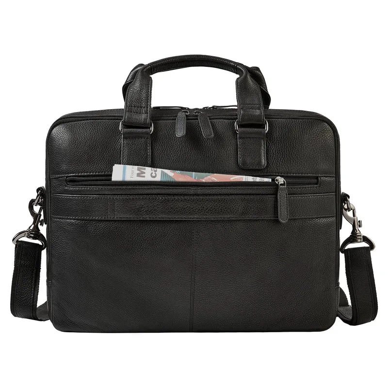 "Oslo" Laptoptasche 15.6 - 18 Zoll Herren Leder mit zwei Laptopfächern
