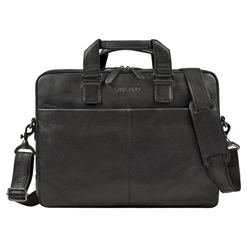"Oslo" Laptoptasche 15.6 - 18 Zoll Herren Leder mit zwei Laptopfächern