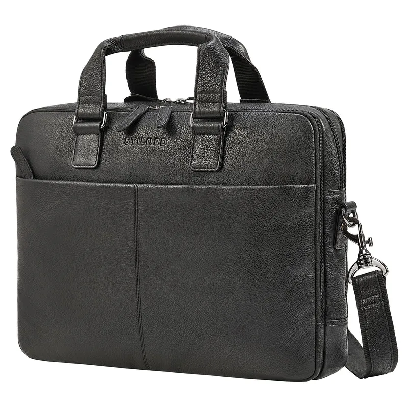 "Oslo" Laptoptasche 15.6 - 18 Zoll Herren Leder mit zwei Laptopfächern