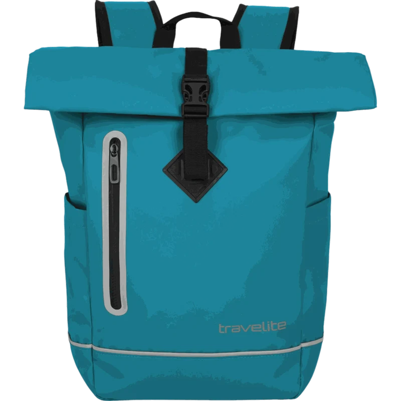 Travelite Basics Rollup Rucksack aus Plane 48 cm -Harbor Blue