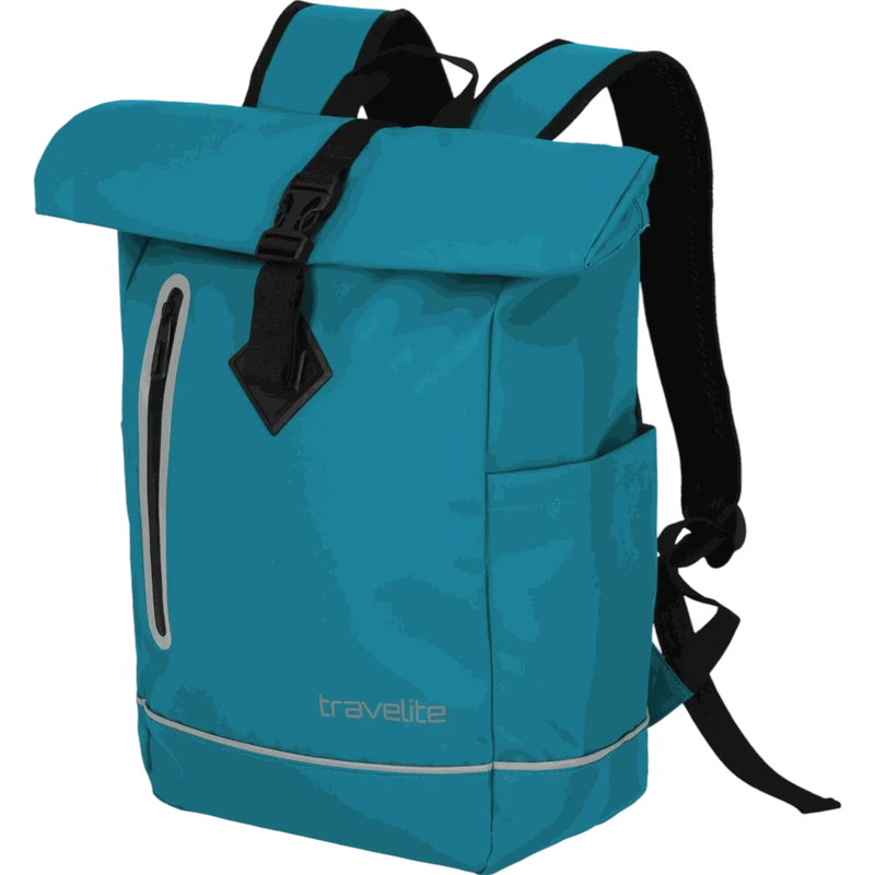 Travelite Basics Rollup Rucksack aus Plane 48 cm -Harbor Blue