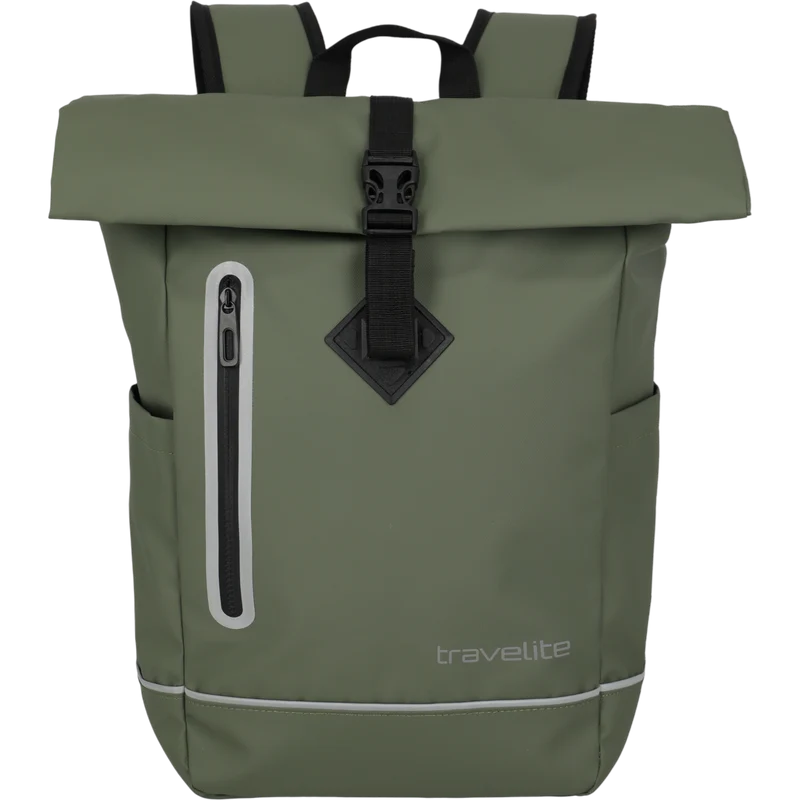 Travelite Basics Rollup Rucksack aus Plane 48 cm -Olive