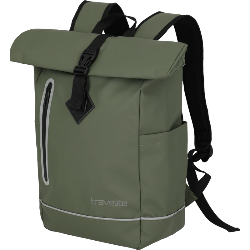 Travelite Basics Rollup Rucksack aus Plane 48 cm -Olive