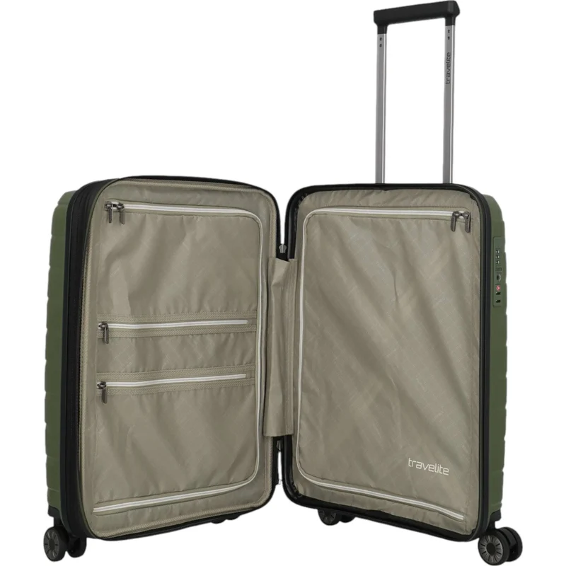 Travelite Air Base 4-Rollen-Kabinentrolley S erweiterbar 55 cm -Olive