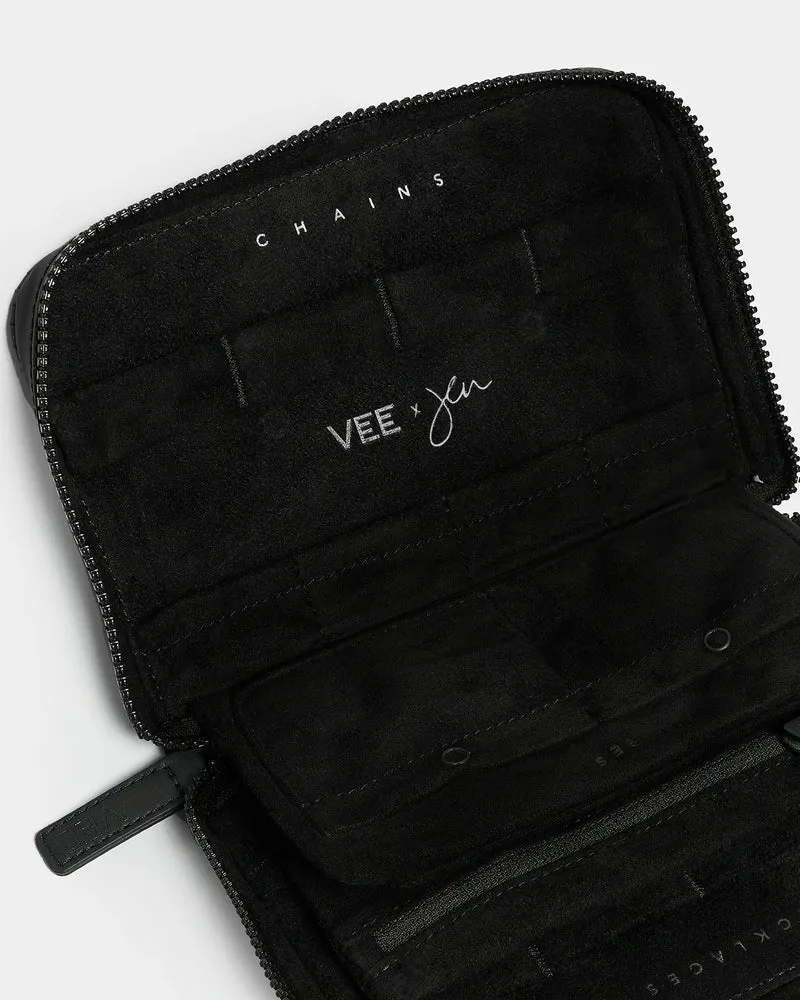 VEE x Jennifer Meyer Jewelry Case Black