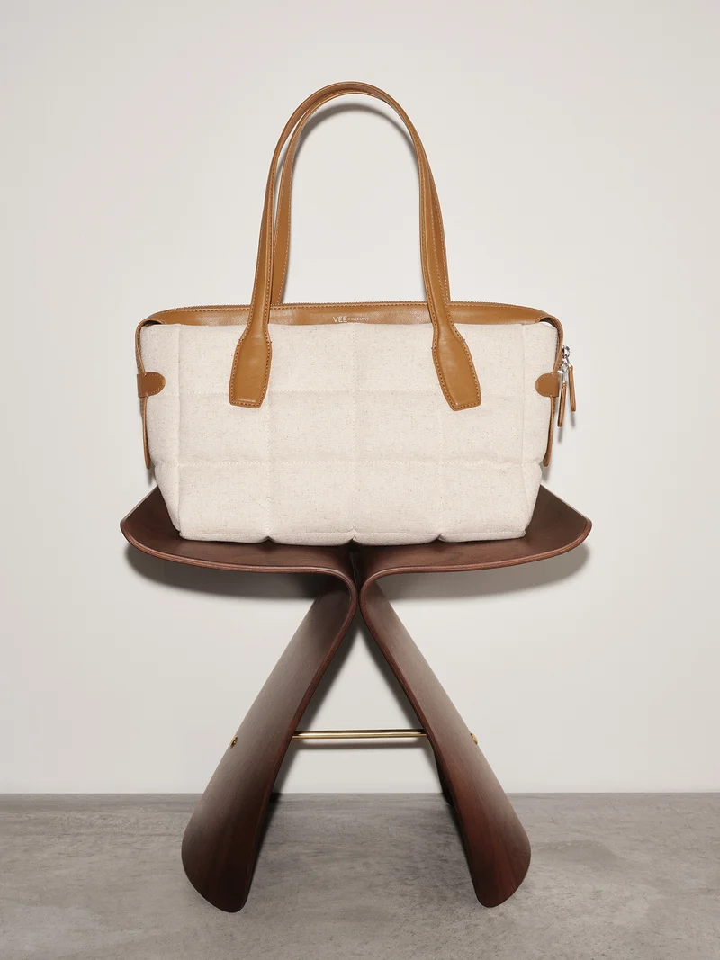 Tela Tote Small Natural Tan Canvas