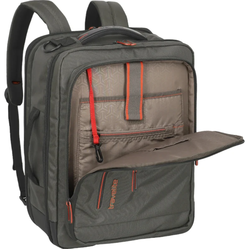 Travelite Crosslite Bordtasche mit Rucksackfunktion 43 cm -Oliv