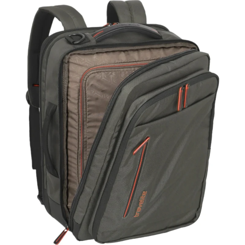 Travelite Crosslite Bordtasche mit Rucksackfunktion 43 cm -Oliv