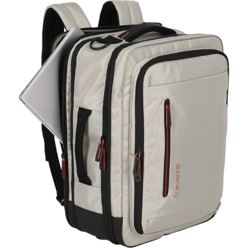 Travelite Crosslite Bordtasche mit Rucksackfunktion 43 cm -Natur