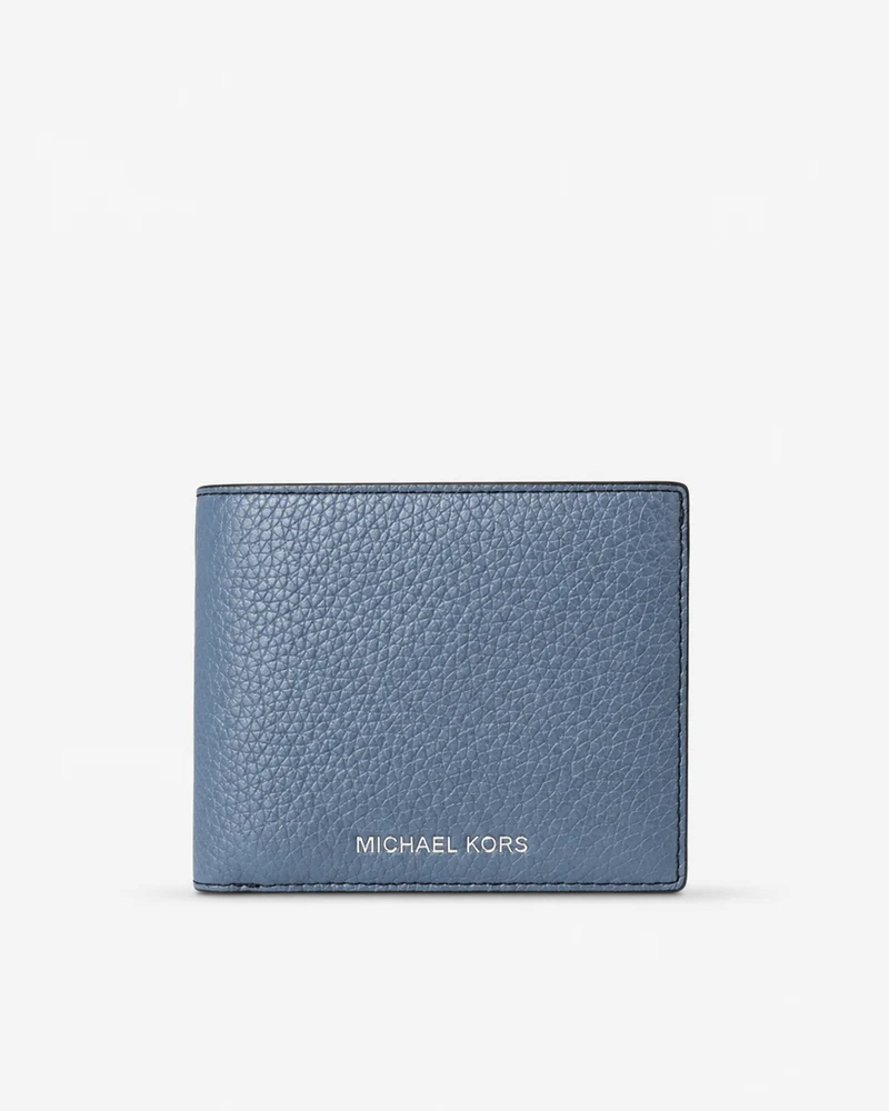 Michael Kors Cooper Billfold Geldbörse mit ID-Fach Leder Denim Blau 36S4LCOF2L