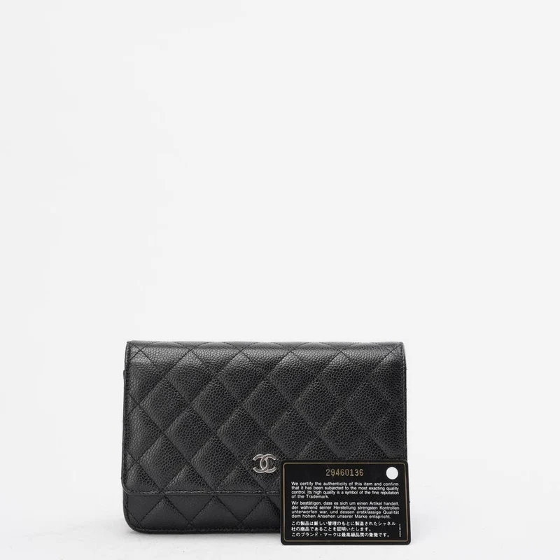 Chanel Timeless Wallet on Chain (WOC) Black Caviar 2020