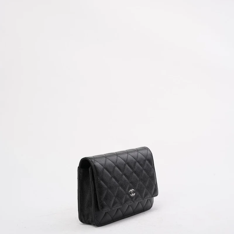 Chanel Timeless Wallet on Chain (WOC) Black Caviar 2020
