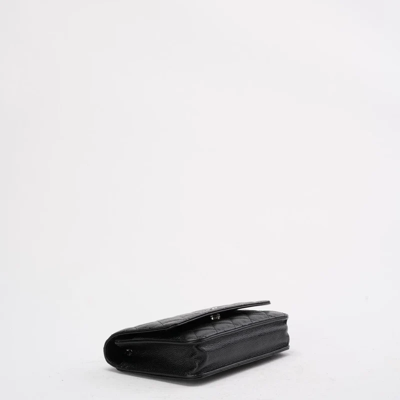 Chanel Timeless Wallet on Chain (WOC) Black Caviar 2020